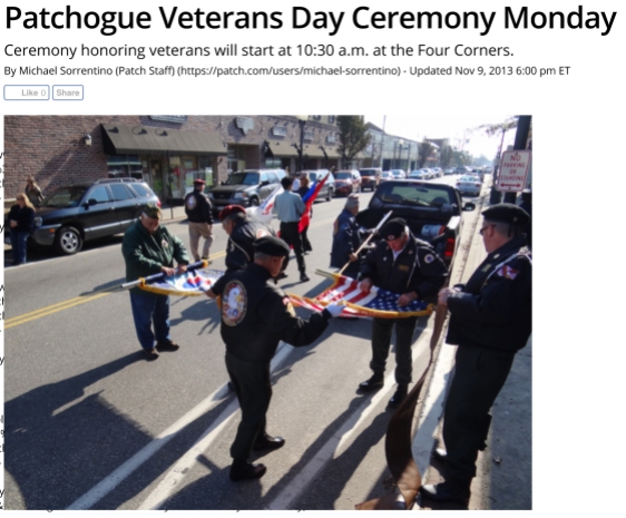 Patchogue Veterans Day Ceremony Monday - Patchogue, NY Patch