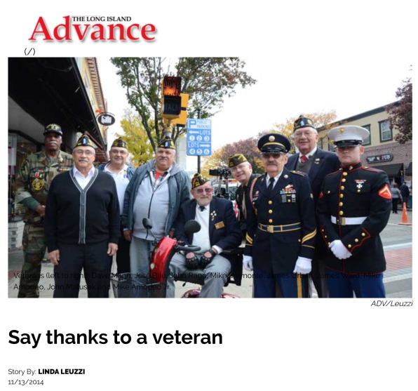 Say thanks to a veteran - Long Island Advance